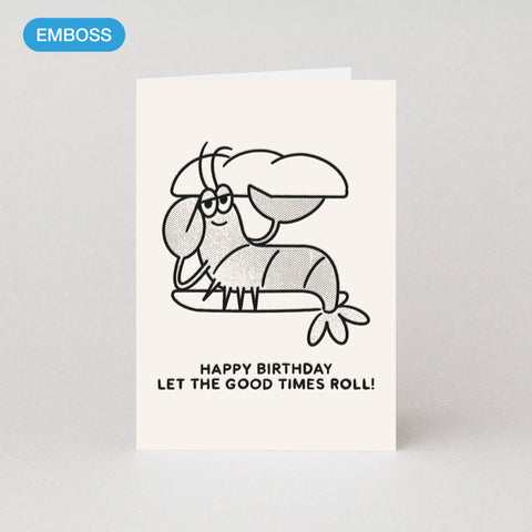 Lobster Roll Birthday Card | Lobster Birthday Greeting Card