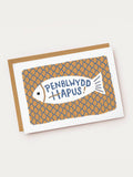 Welsh Language Fish Birthday Card 'Penblwydd Hapus'