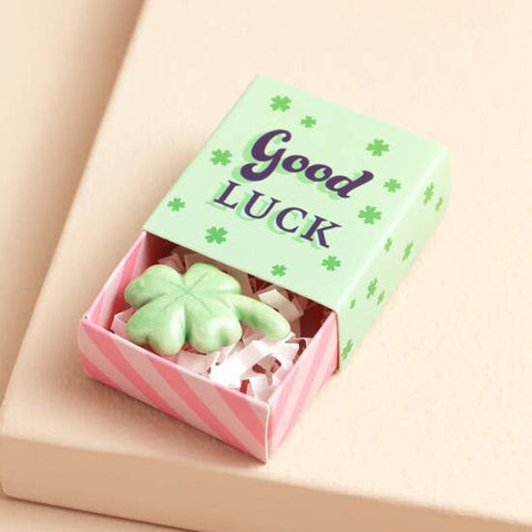 Tiny Matchbox Ceramic Tokens: Clover