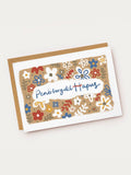 Penblwydd Hapus Floral Welsh Language Birthday Card