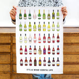 'WINEderful' Wine Montage Tea Towel