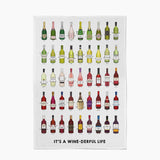 'WINEderful' Wine Montage Tea Towel