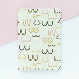 Boobs Print Plain A6 Notebook | Stationery Feminism