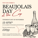 Beaujolais Nouveau Day Wine & Cheese Plate - 1st SITTING (12-2pm)