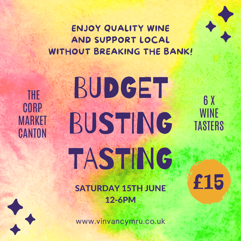 Budget Busting Wine Tasting - Sat 15th June
