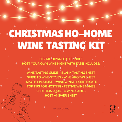 Christmas Home Wine Tasting Party Kit - Digital Downloadable Bundle