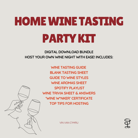 Home Wine Tasting Party Kit - Digital Downloadable Bundle
