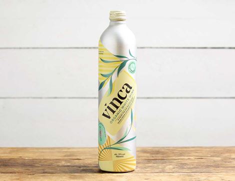 Vinca Organic White Aluminium Bottle, NV