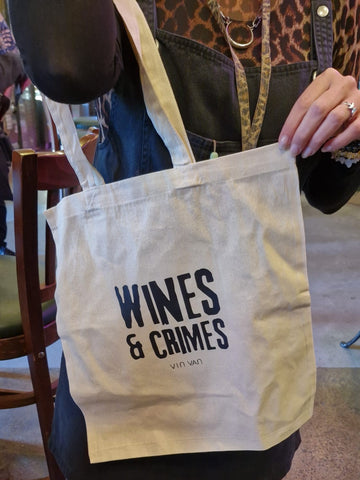 Wines & Crimes Tote Bag