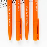 Organised As Fu*k Recycled Eco Ballpoint Pen | Orange