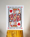 Queen of My Heart - Valentine, Love, Anniversary Card