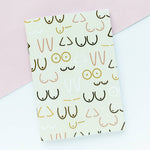 Boobs Print Plain A6 Notebook | Stationery Feminism