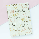 Boobs Print Plain A6 Notebook | Stationery Feminism