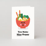 You Make Miso Happy Valentines Card | Funny Valentine's Card